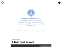 Tablet Screenshot of ninjasandrobots.com
